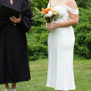 Jenny Yoo Evelyn Little White Dress Size 10